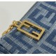 Baguette Clutch, Denim with Double F Logo Model no: 8BS073