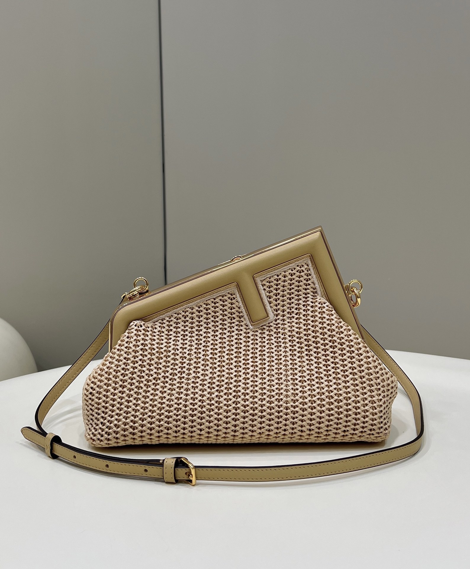 Fendi First, Raffia Weave with Handcrafted Sheepskin Model no: 80095M