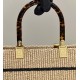 Sunshine Handcrafted Raffia Tote with Acrylic Handles Model no: 8389A