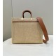 Sunshine Handcrafted Raffia Tote with Hard Leather Handles Model no: 8621