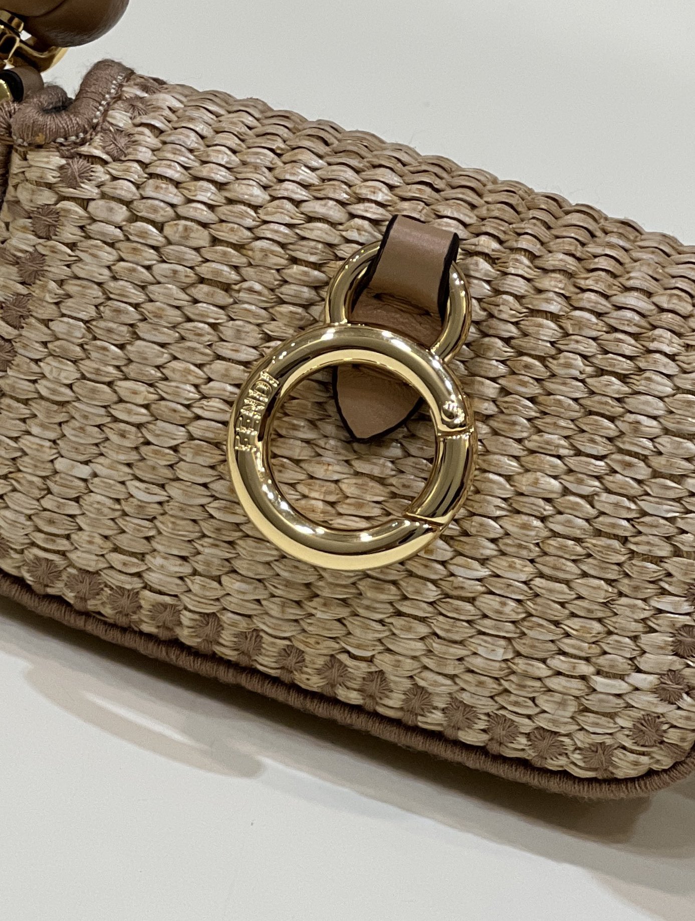 Fendi Nano Baguette Raffia Charm Mini Bag Model no: 8567B