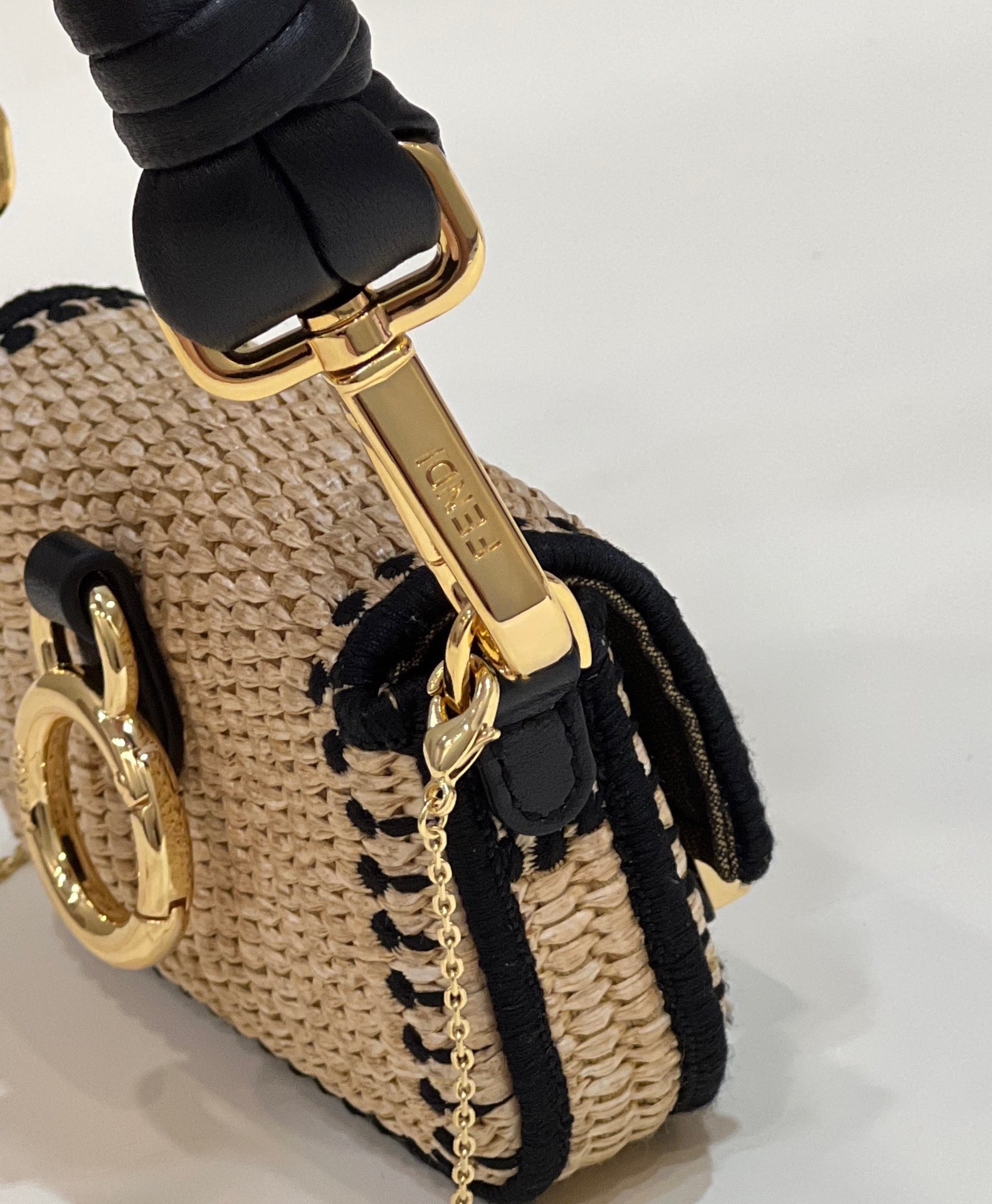 Fendi Nano Baguette Raffia Charm Mini Bag Model no: 8567B