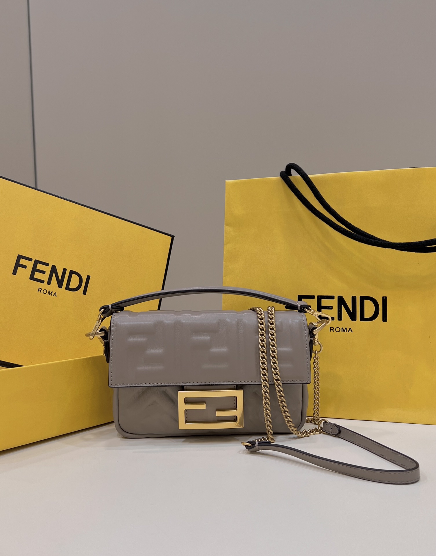 Fendi Mini Baguette, Sheepskin Model no: 0135s