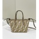 FENDI New Mini Roll, Classic Double F Fabric Logo with Matching Leather Model no: 8655A