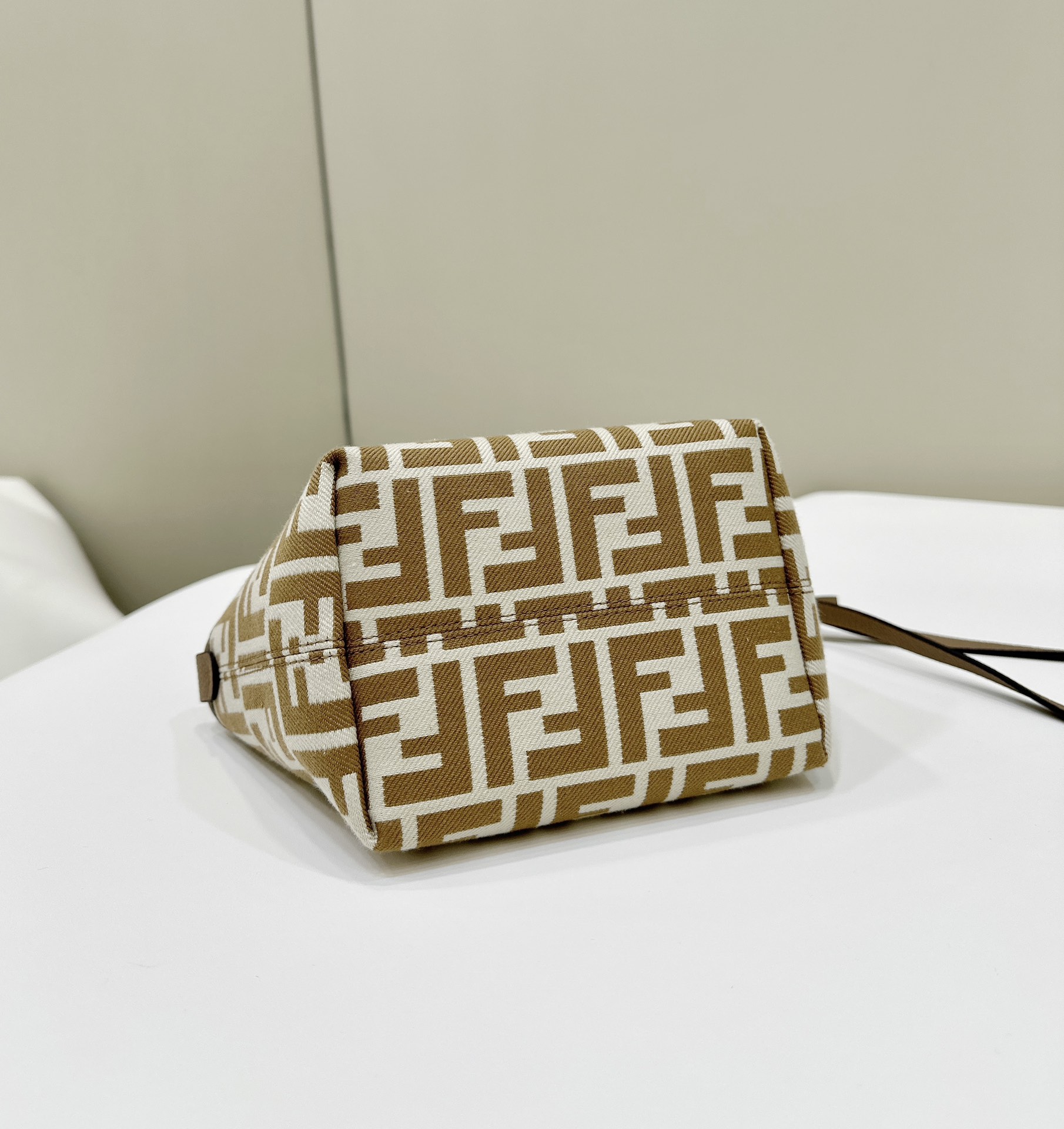 FENDI New Mini Roll, Classic Double F Fabric Logo with Matching Leather Model no: 8655A