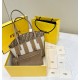 FENDI Roll, Double-Sided Tote, One Side Pequin Stripe Design, One Side Classic FF Pattern Model no: 8661s