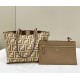 FENDI Roll, Double-Sided Tote, One Side Pequin Stripe Design, One Side Classic FF Pattern Model no: 8661s