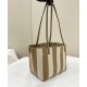 FENDI Roll, Double-Sided Tote, One Side Pequin Stripe Design, One Side Classic FF Pattern Model no: 8661s