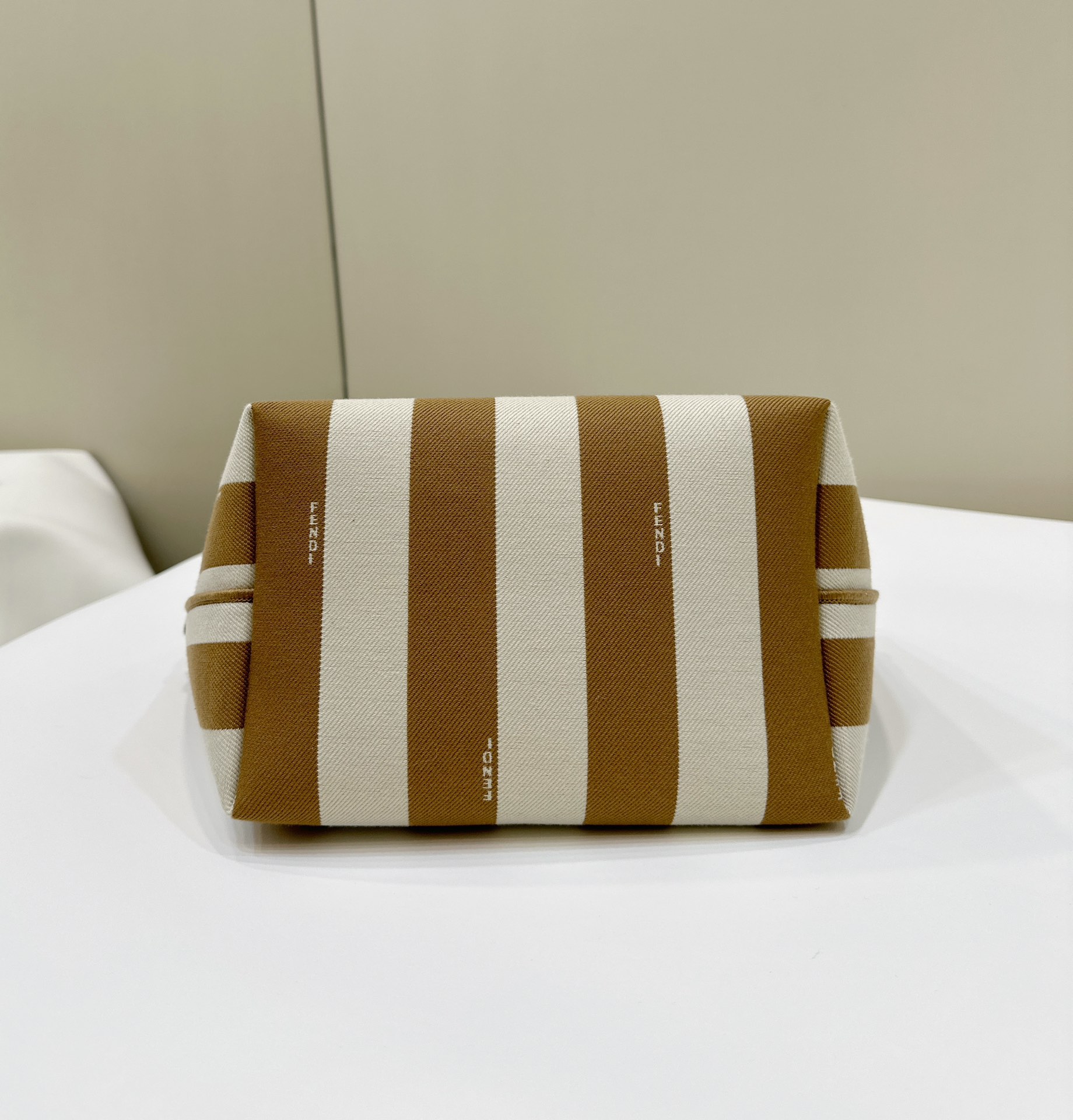 FENDI Roll, Double-Sided Tote, One Side Pequin Stripe Design, One Side Classic FF Pattern Model no: 8661s