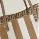 FENDI Roll, Double-Sided Tote, One Side Pequin Stripe Design, One Side Classic FF Pattern Model no: 8661L